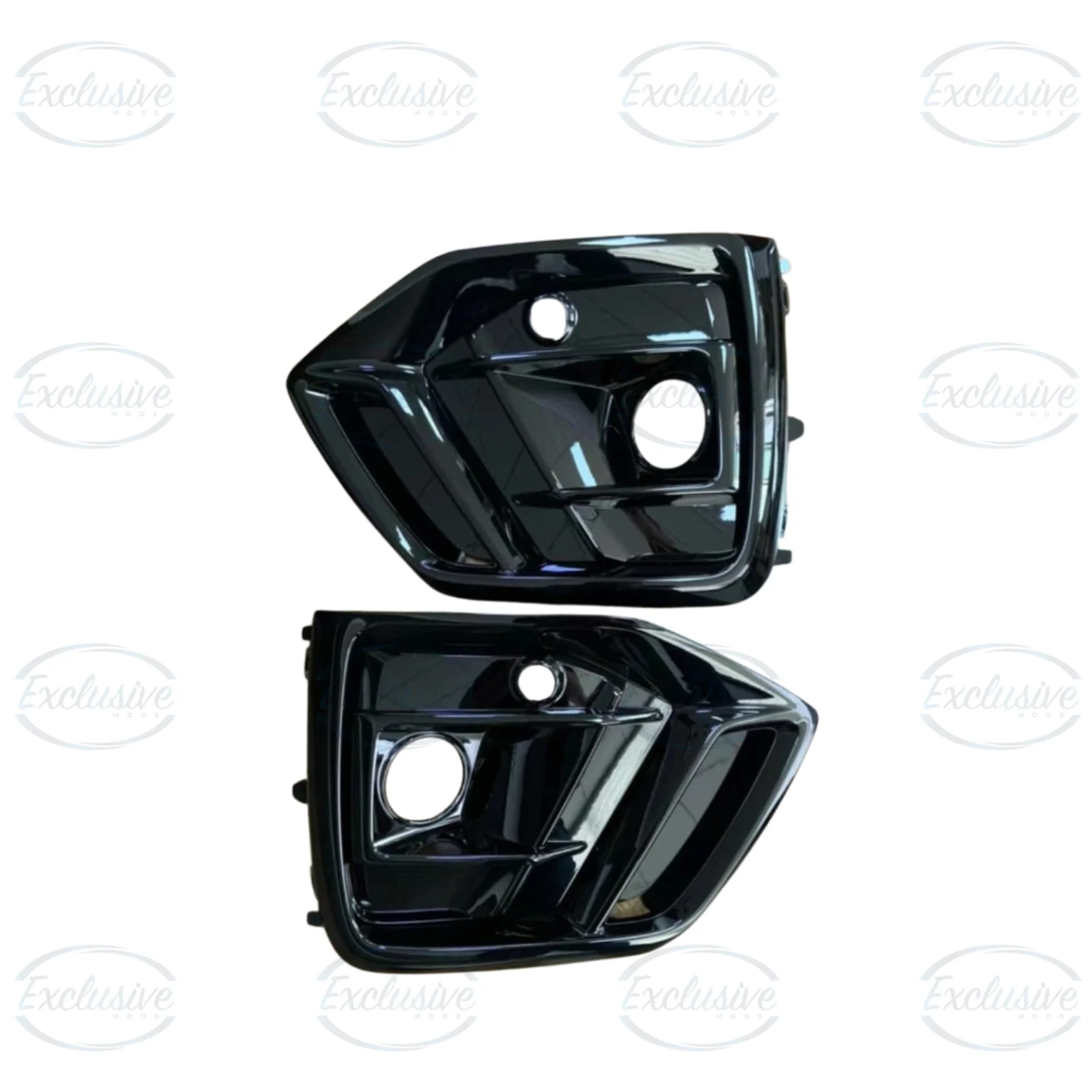 Gloss Black RSQ5 Style Fog Light Covers - Fits Audi Q5 FY Facelift S-Line (2020-2024)
