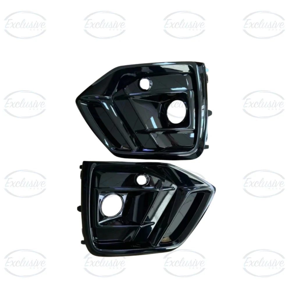 Gloss Black RSQ5 Style Fog Light Covers - Fits Audi Q5 FY Facelift S-Line (2020-2024)