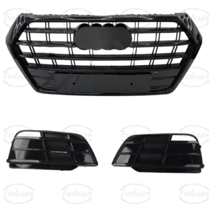 Audi Q5/SQ5 FY S-Line (2017-2020) ÔÇö Gloss Black Original Style Grille & Fog Light