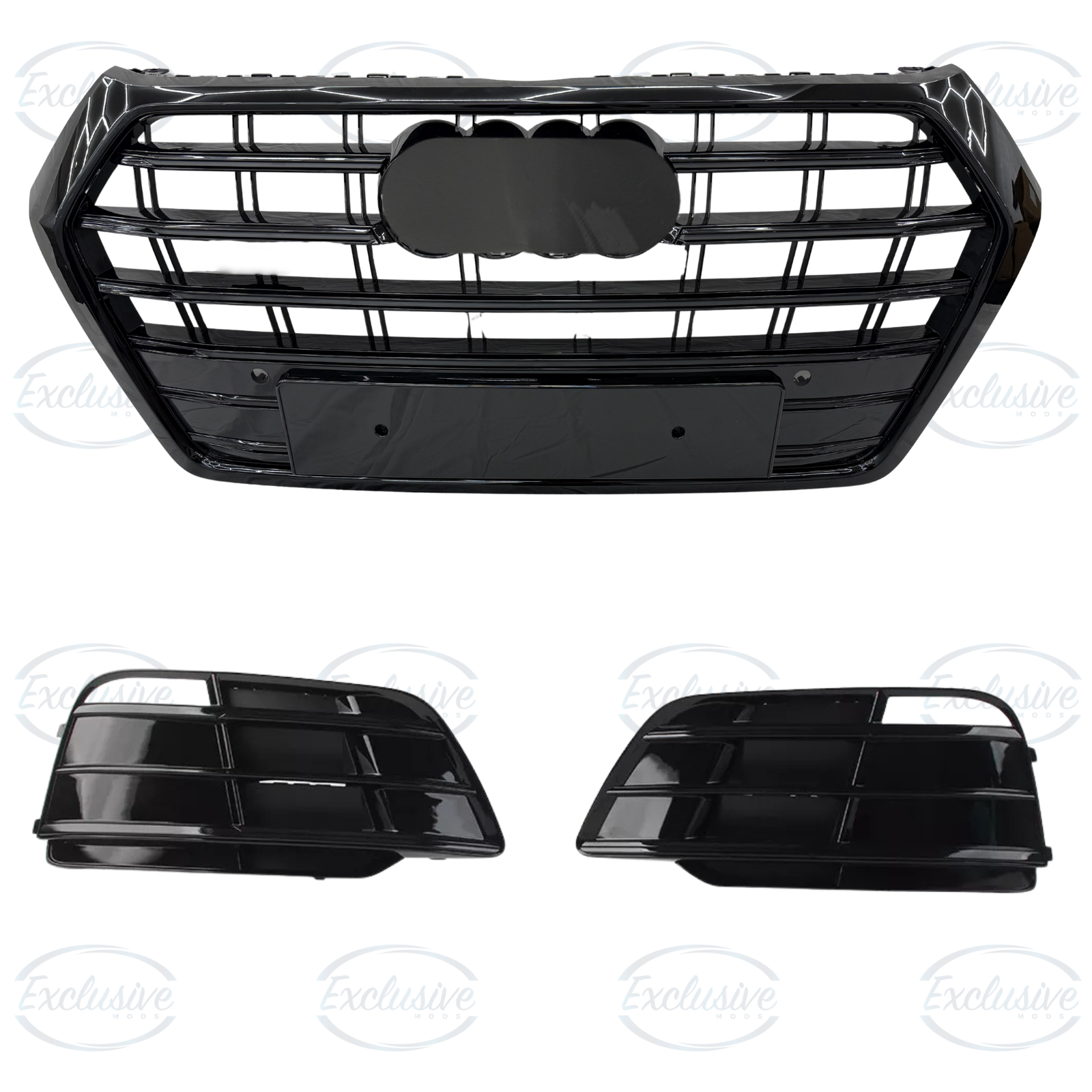 Audi Q5/SQ5 FY S-Line (2017-2020) ÔÇö Gloss Black Original Style Grille & Fog Light