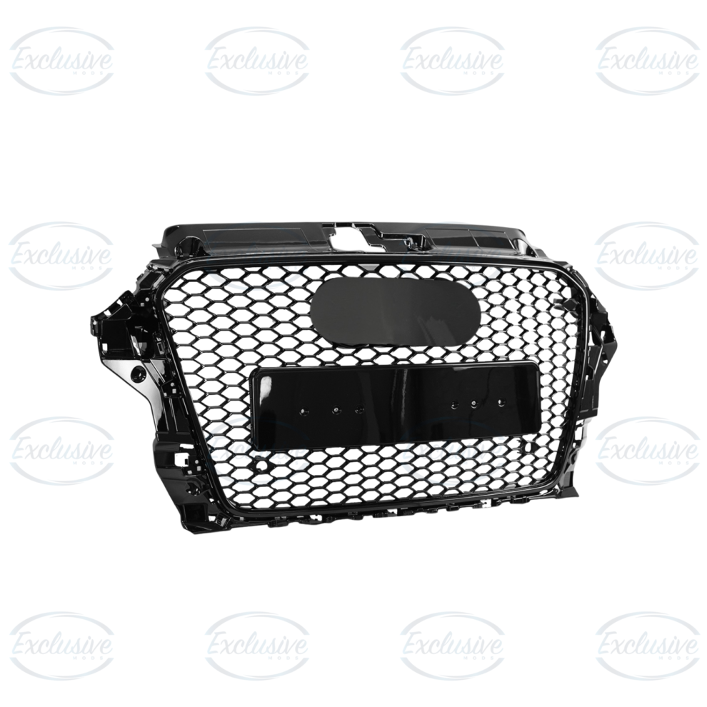 Audi A3/S3 8V S-Line (2013-2016) - Gloss Black Honeycomb Style Grille & Fog Lights