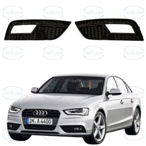 Audi A4 B8.5 (2013-2016) ÔÇö Gloss Black RS4 Honeycomb Style Fog Light Cover