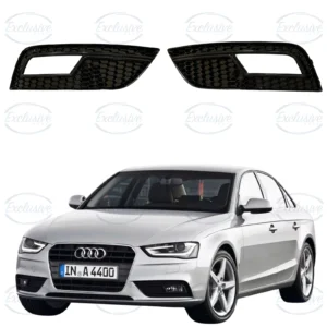 Audi A4 B8.5 gloss black RS4 honeycomb-style fog light cover