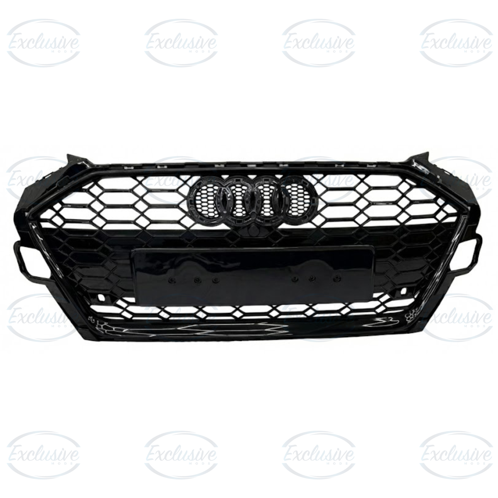 Audi A4/S4 B9 8W (2020-2024) ÔÇö Gloss Black Honeycomb Mesh Grille - Image 2