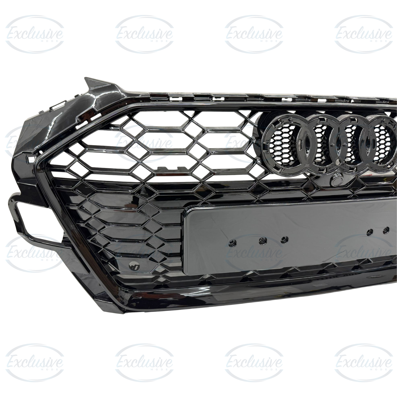 Audi A4/S4 B9 8W (2020-2024) ÔÇö Gloss Black Honeycomb Mesh Grille - Image 3