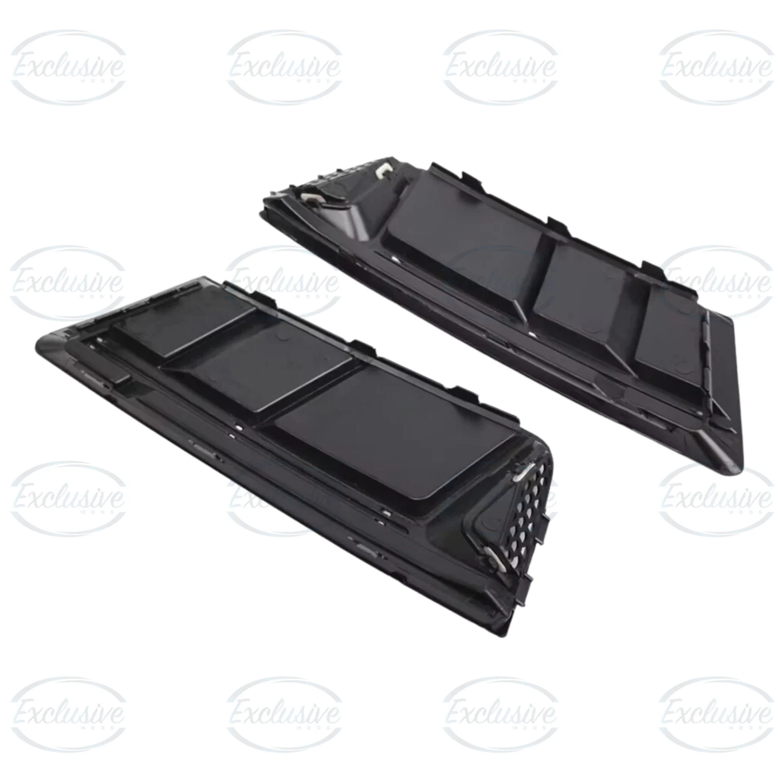Gloss Black RS4 Style Fog Light Covers - Fits Audi A4/S4 B9 Standard (2017-2019)