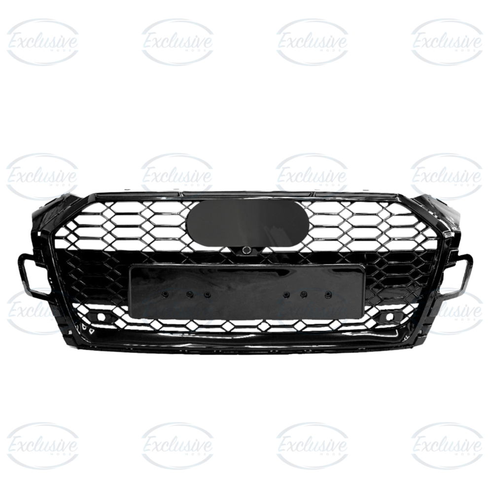Audi A5/S5 B9 S-Line (2020-2023) - Gloss Black Honeycomb Style Grille & Fog Lights