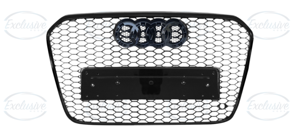 Audi A6/S6 C7 (2011-2015) - Gloss Black Honeycomb Mesh Grille