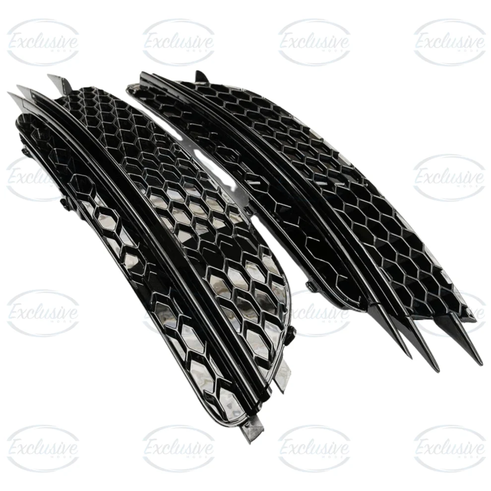 Gloss Black RS6 Style Fog Light Covers - Fits Audi A6 C7 Standard (2012-2015)