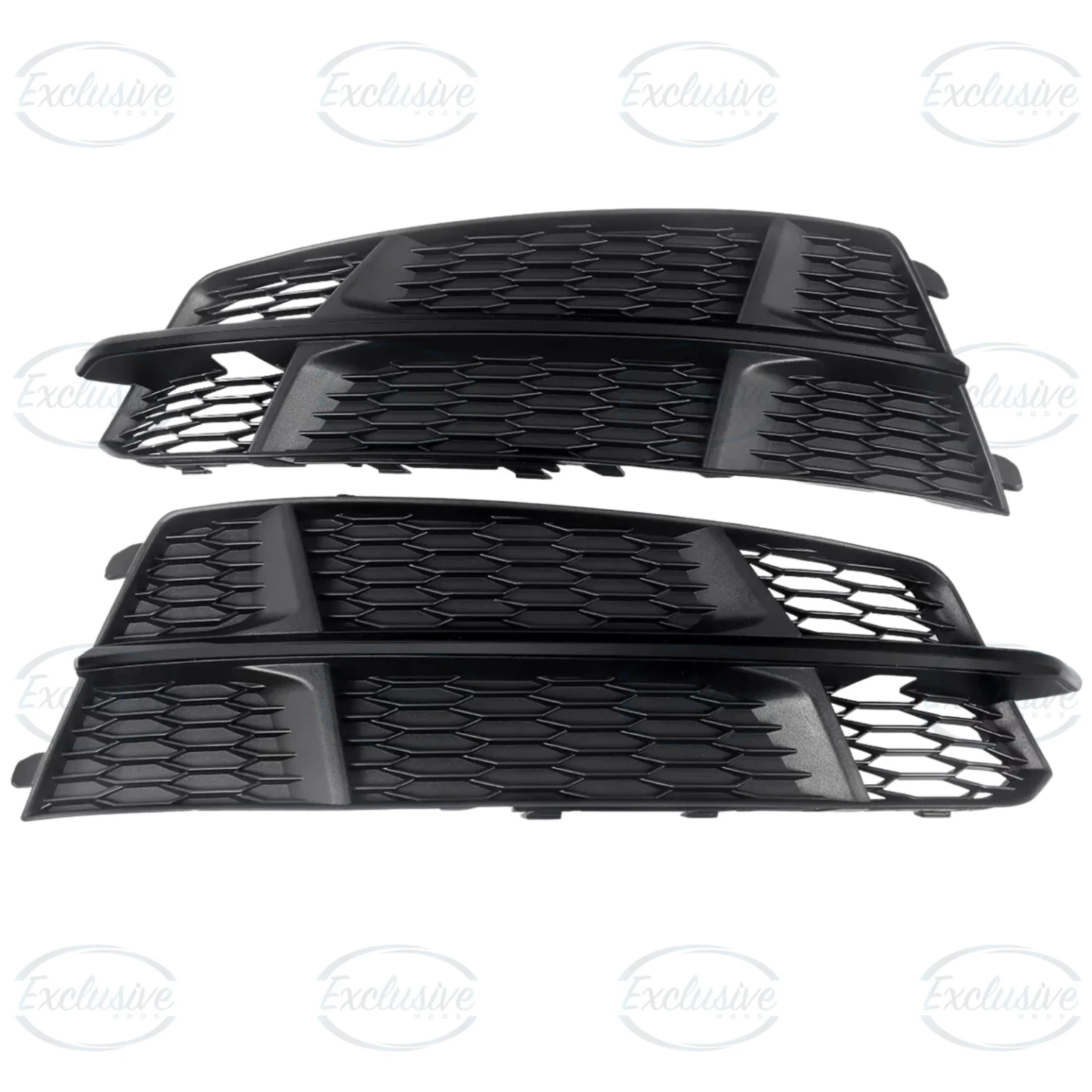 Matte Black Honeycomb Fog Light Covers - Fits Audi A6/S6 C7.5 Facelift S-Line (2015-2018)