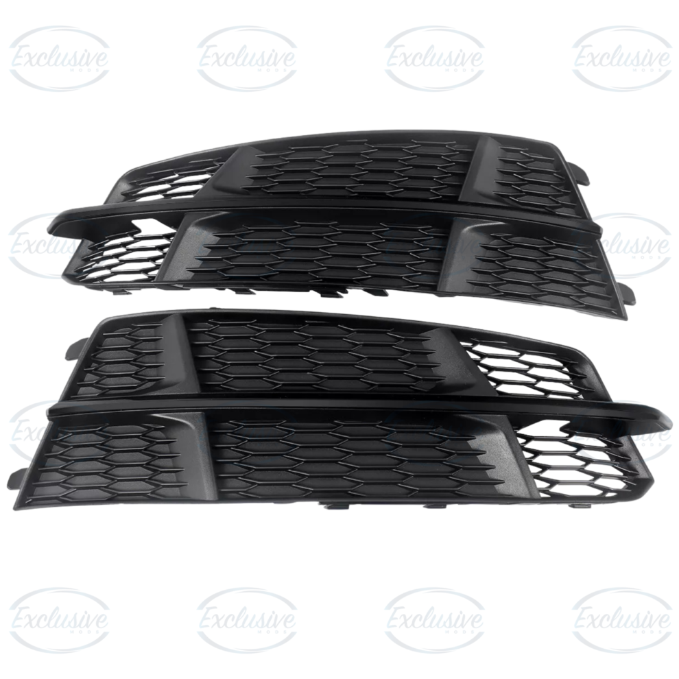 Audi A6/S6 C7 S-Line (2015-2018) - Matte Black Honeycomb Style Fog Light Cover