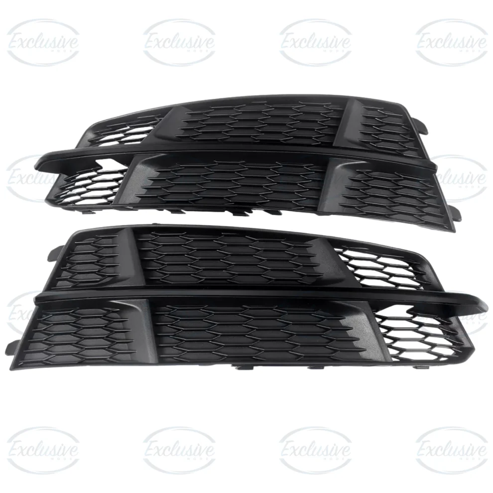 Matte Black Honeycomb Fog Light Covers - Fits Audi A6/S6 C7.5 Facelift S-Line (2015-2018)