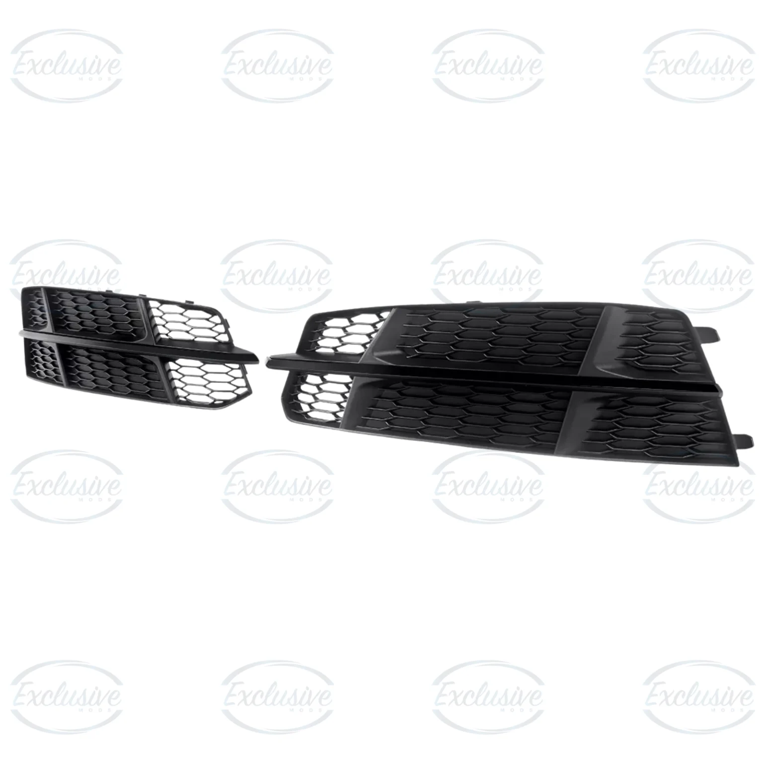 Matte Black Honeycomb Fog Light Covers - Fits Audi A6/S6 C7.5 Facelift S-Line (2015-2018)