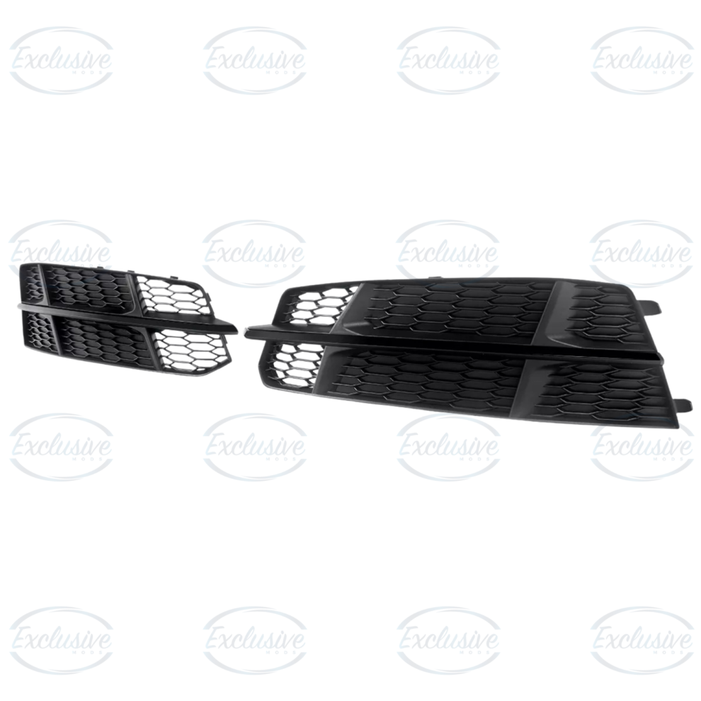 Audi A6/S6 C7 S-Line (2015-2018) - Matte Black Honeycomb Style Fog Light Cover