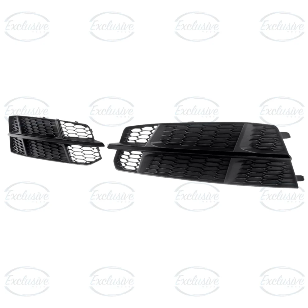 Matte Black Honeycomb Fog Light Covers - Fits Audi A6/S6 C7.5 Facelift S-Line (2015-2018)