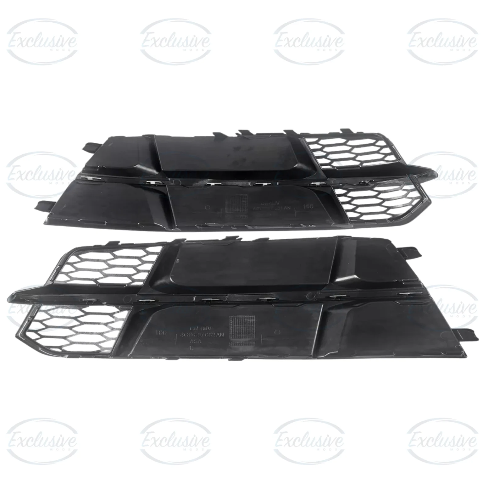 Matte Black Honeycomb Fog Light Covers - Fits Audi A6/S6 C7.5 Facelift S-Line (2015-2018)