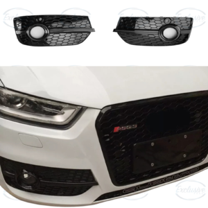 Audi Q3 8U (2011-2015) ÔÇö Gloss Black Honeycomb RSQ3 Style Fog Light Cover Pair