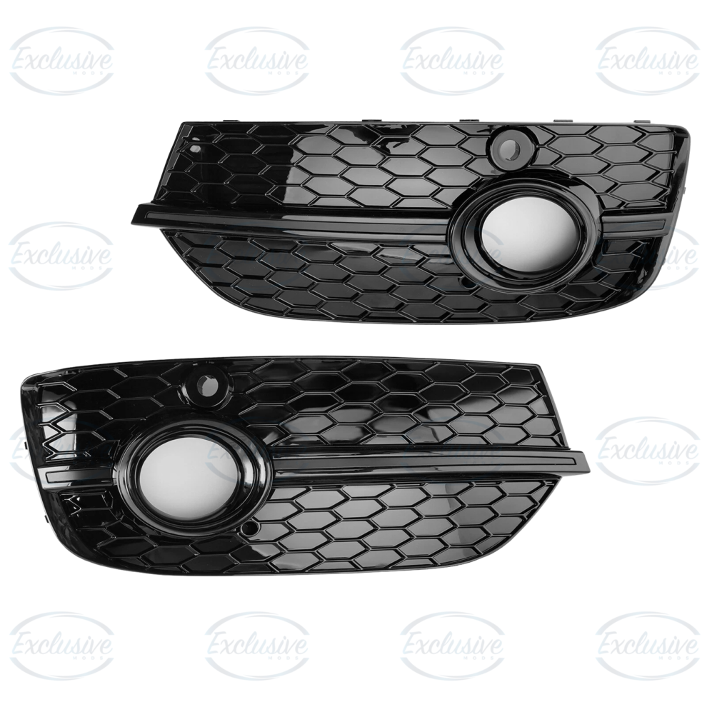 Audi Q3 8U (2011-2015) - Gloss Black Honeycomb RSQ3 Style Fog Light Cover Pair