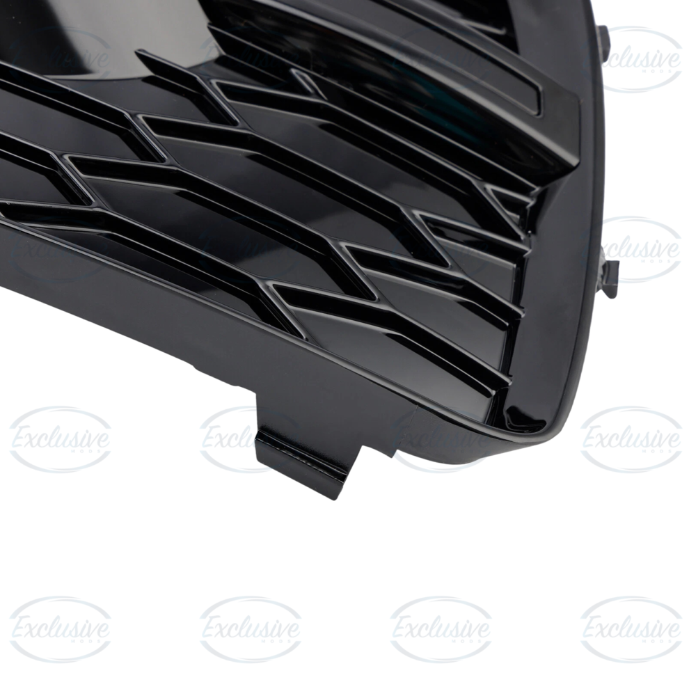 Audi Q3 8U (2011-2015) - Gloss Black Honeycomb RSQ3 Style Fog Light Cover Pair