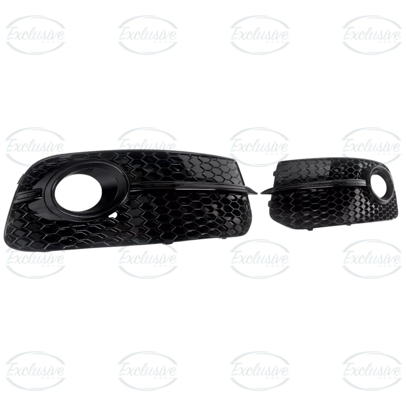 Gloss Black Honeycomb Fog Light Covers - Fits Audi Q5 8R Standard (2013-2017)