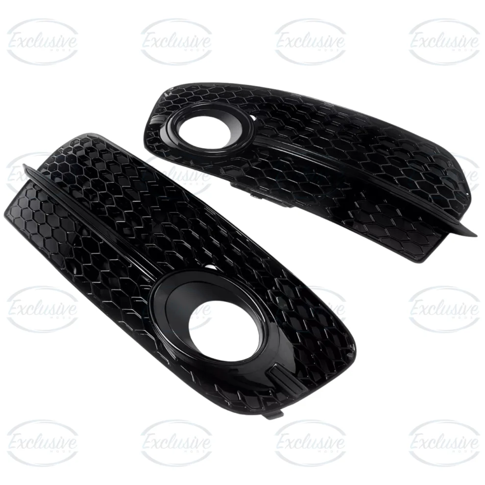 Gloss Black Honeycomb Fog Light Covers - Fits Audi Q5 8R Standard (2013-2017)