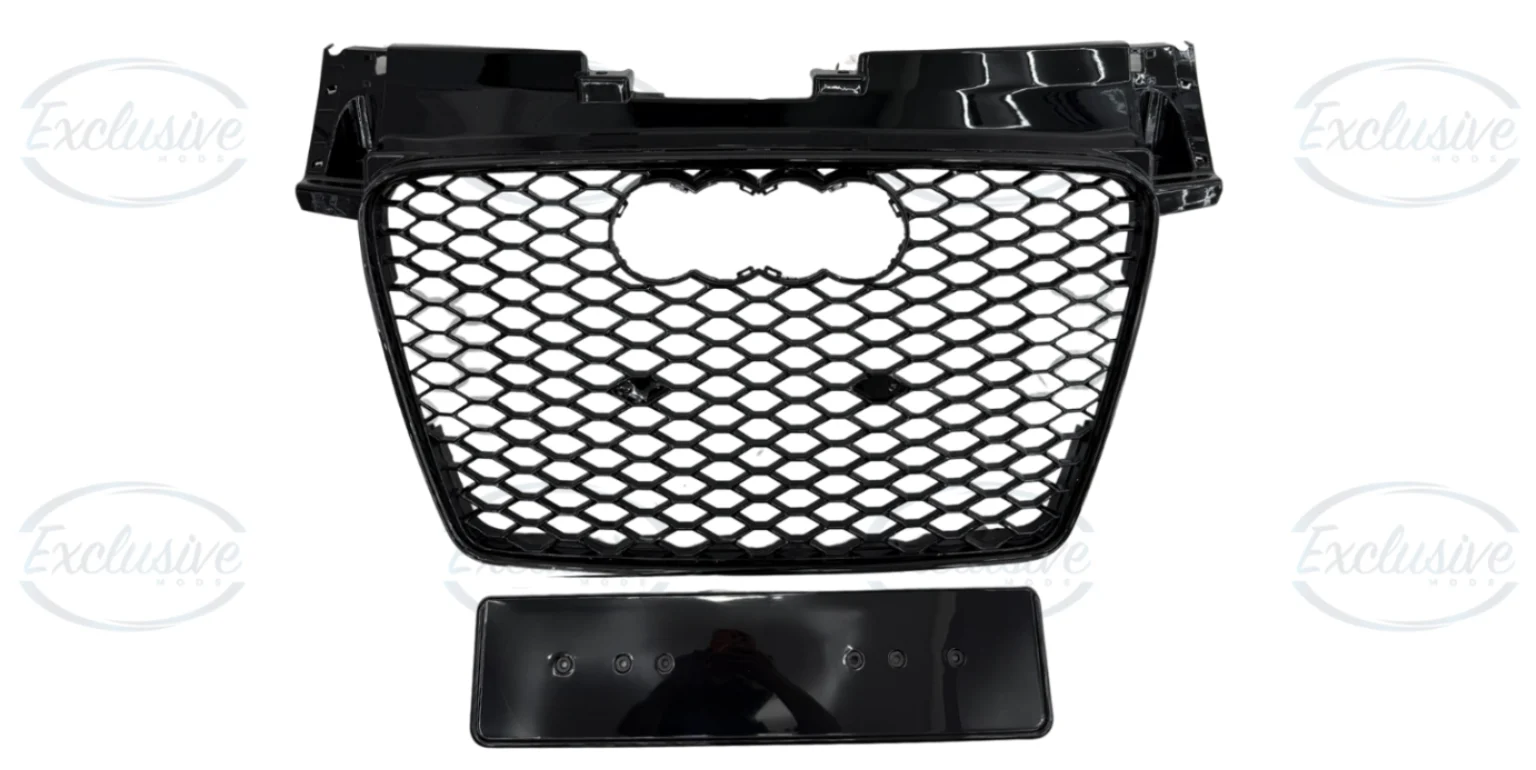 Gloss Black Honeycomb Mesh Grille - Fits Audi TT/TTS MK2 (2006-2014)