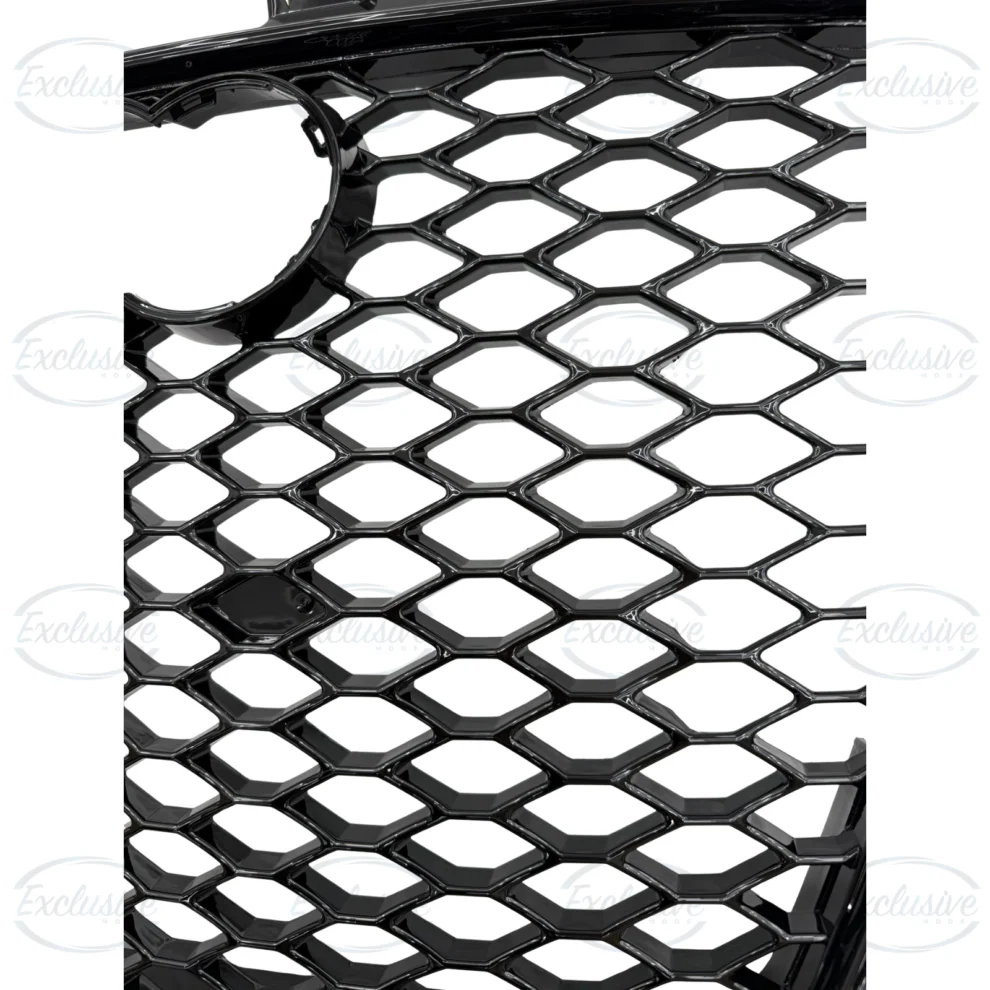 Gloss Black Honeycomb Mesh Grille - Fits Audi TT/TTS MK2 (2006-2014)