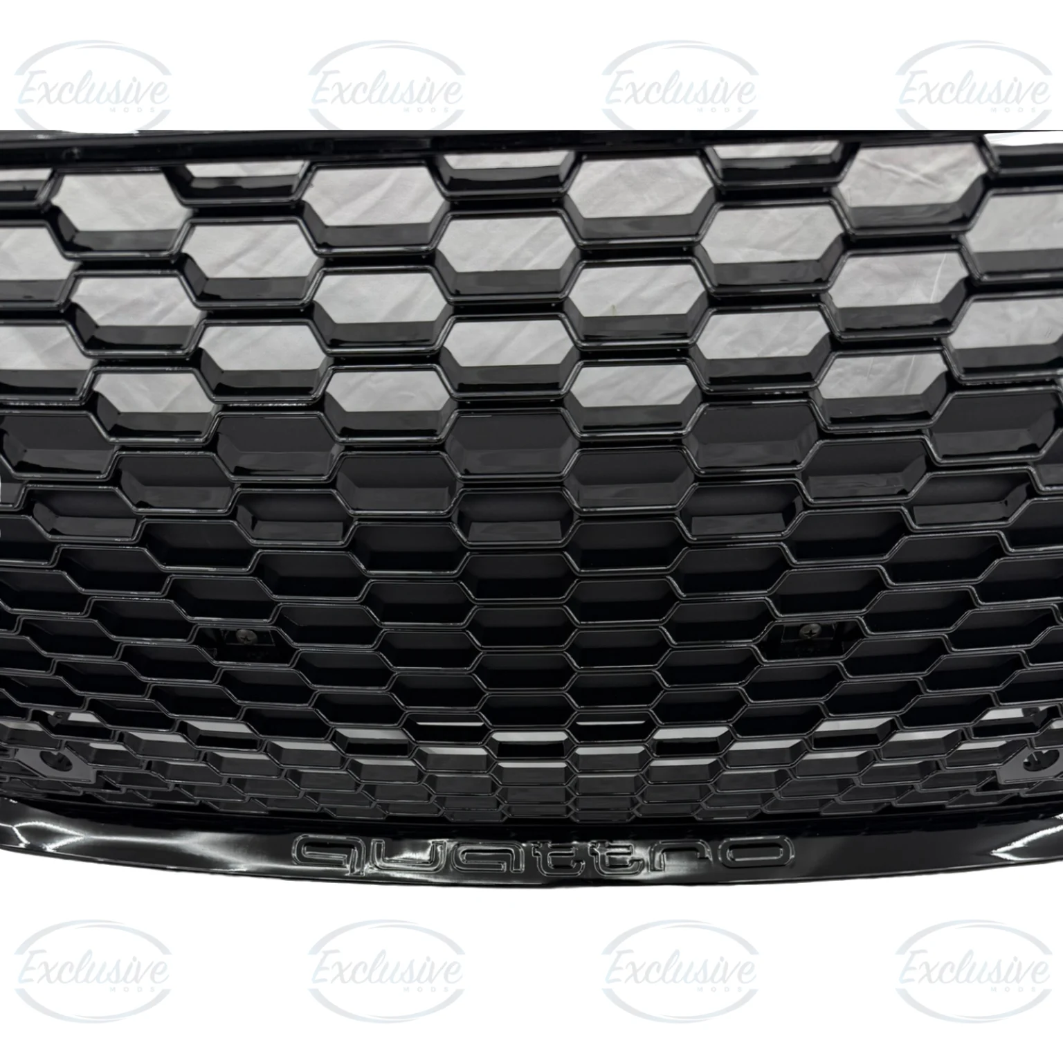Gloss Black Honeycomb Mesh Grille - Fits Audi TT/TTS MK3 (2014-2019)