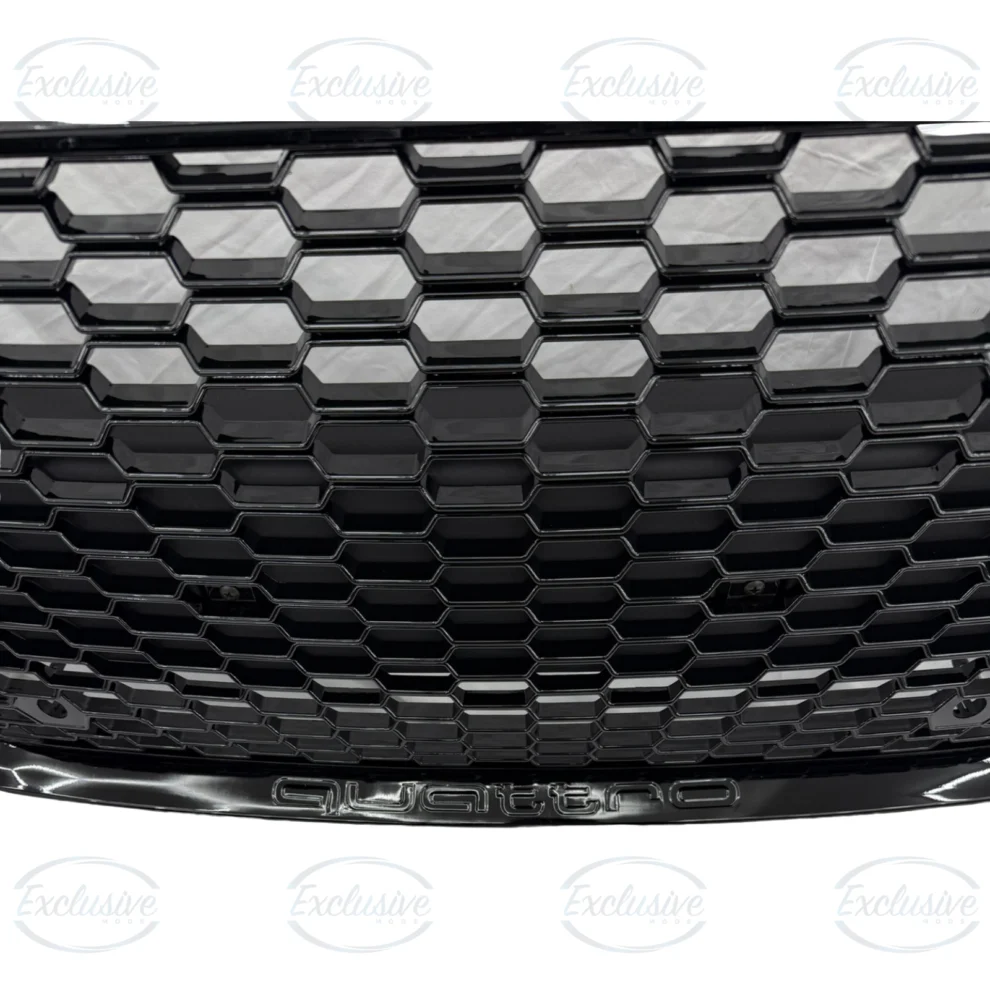 Gloss Black Honeycomb Mesh Grille - Fits Audi TT/TTS MK3 (2014-2019)