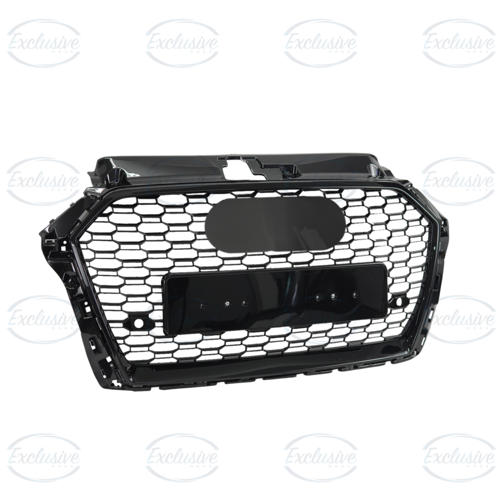 Audi A3 8V S-Line (2016-2020) - Gloss Black Honeycomb Style Grille & Fog Lights