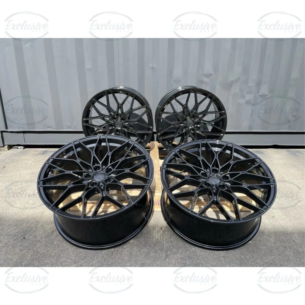4× 19" 1000M Style Alloys - Gloss Black - Fits BMW 2/3/4/5 Series