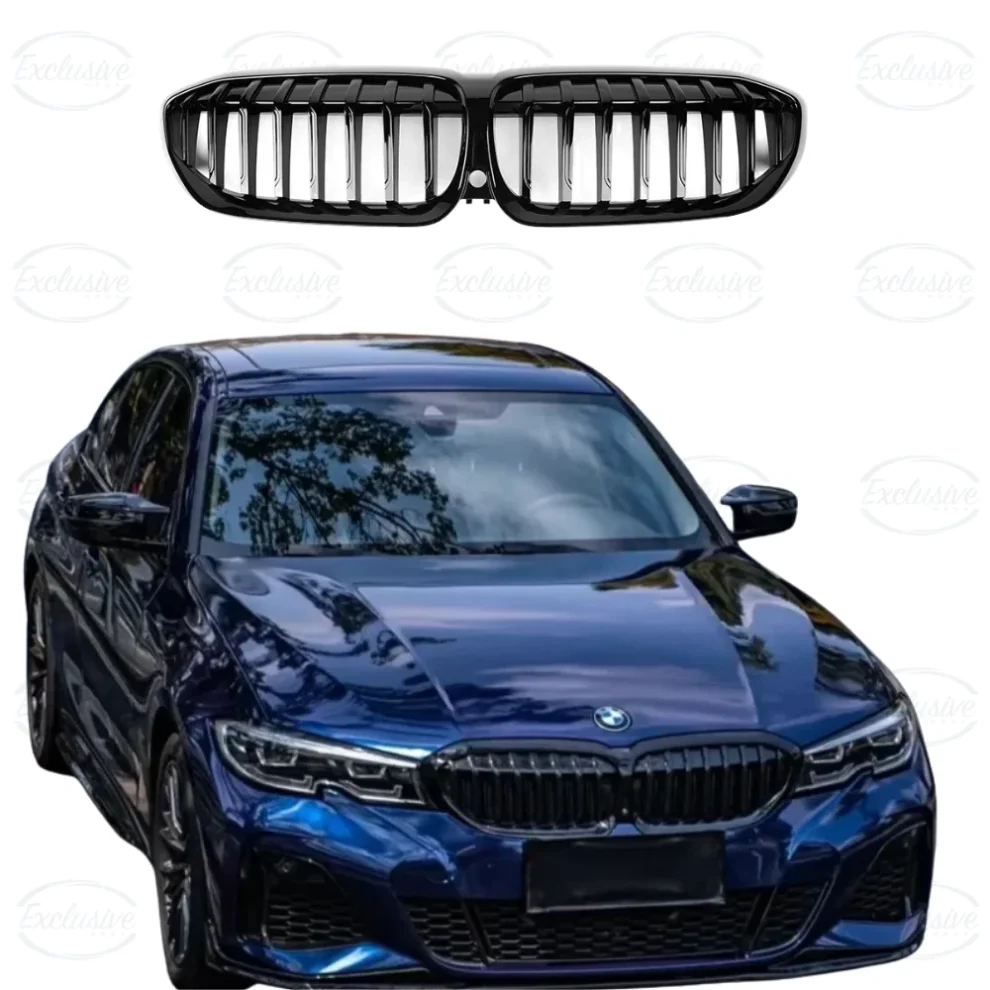 BMW 3 Series G20 G21 gloss black single slatted kidney grille