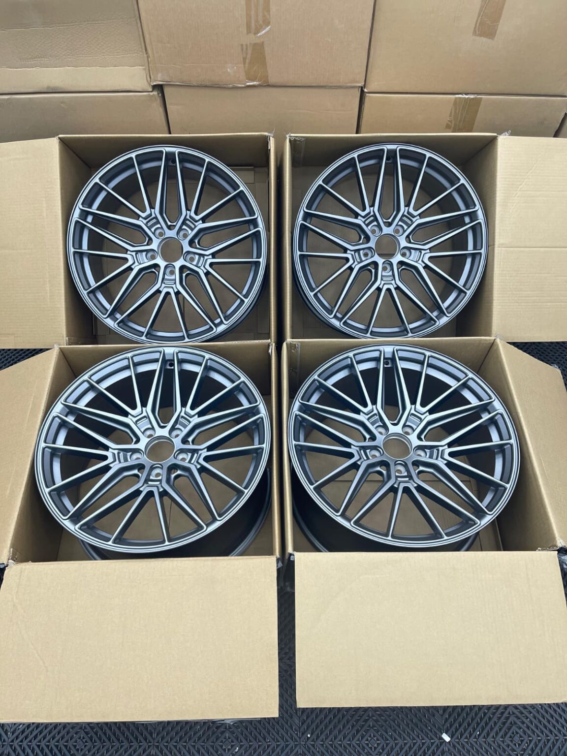 4× 19" Multi-Spoke Style Alloys - Satin Grey - 5×112 - Fits Audi, BMW & Mercedes