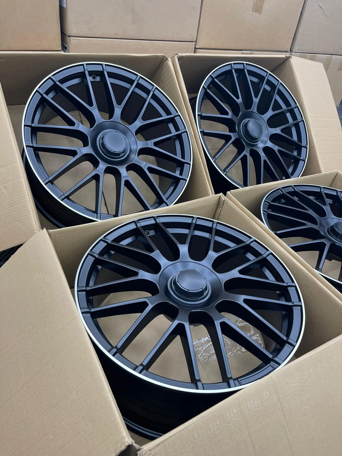 4├ù 19" C63 Style Alloys ÔÇö Satin Black ÔÇö Fits Mercedes C/E/S Class - Image 3