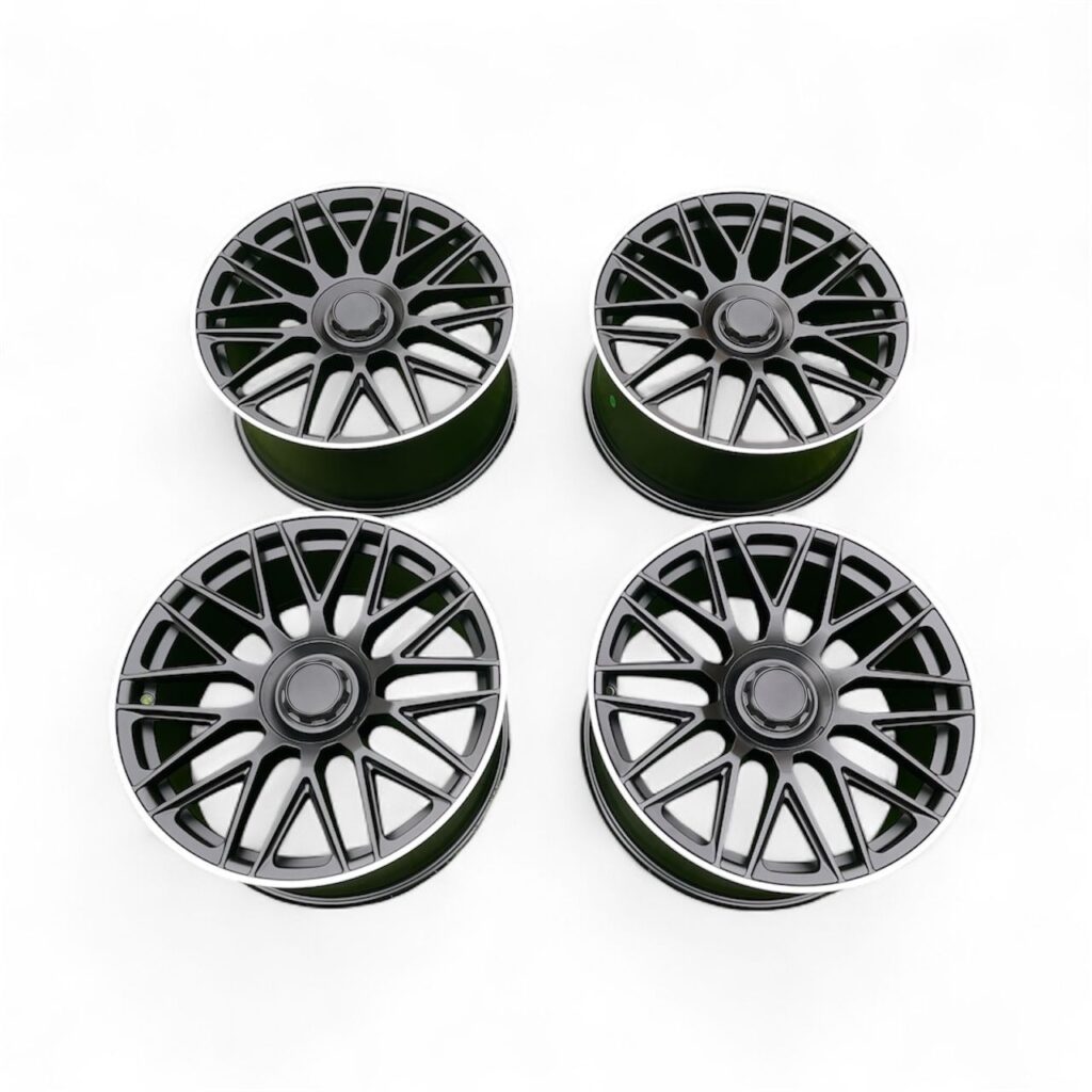 Set of four C63 AMG 10-Spoke Style alloy wheels in satin black