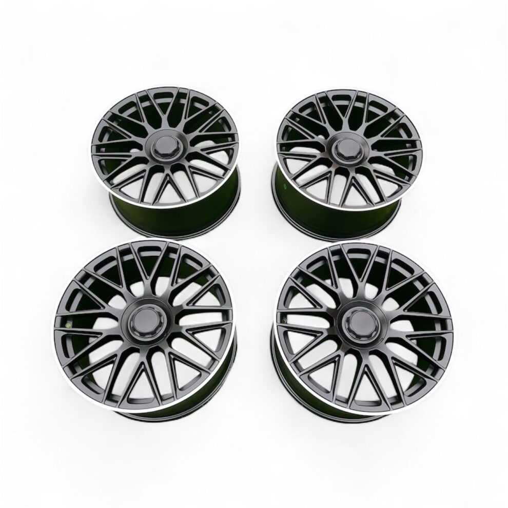 Set of four C63 AMG 10-Spoke Style alloy wheels in satin black