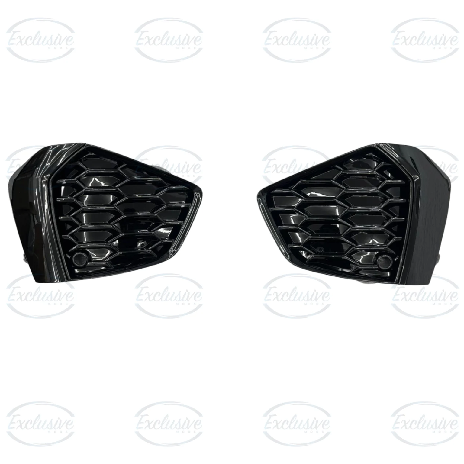 Gloss Black Honeycomb Fog Light Covers - Fits Audi S3 8Y (2021+)