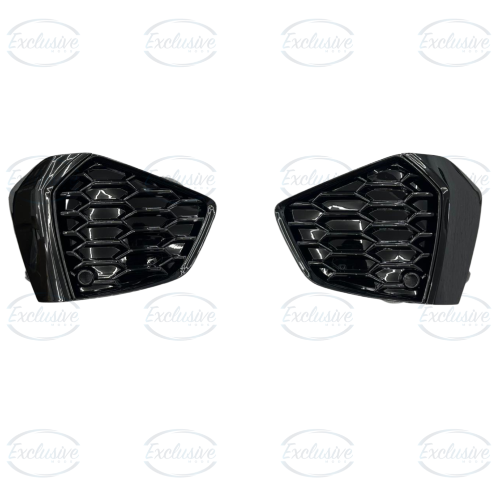 Audi S3 8Y (2021+) - Gloss Black Honeycomb Style Fog Light Cover Pair