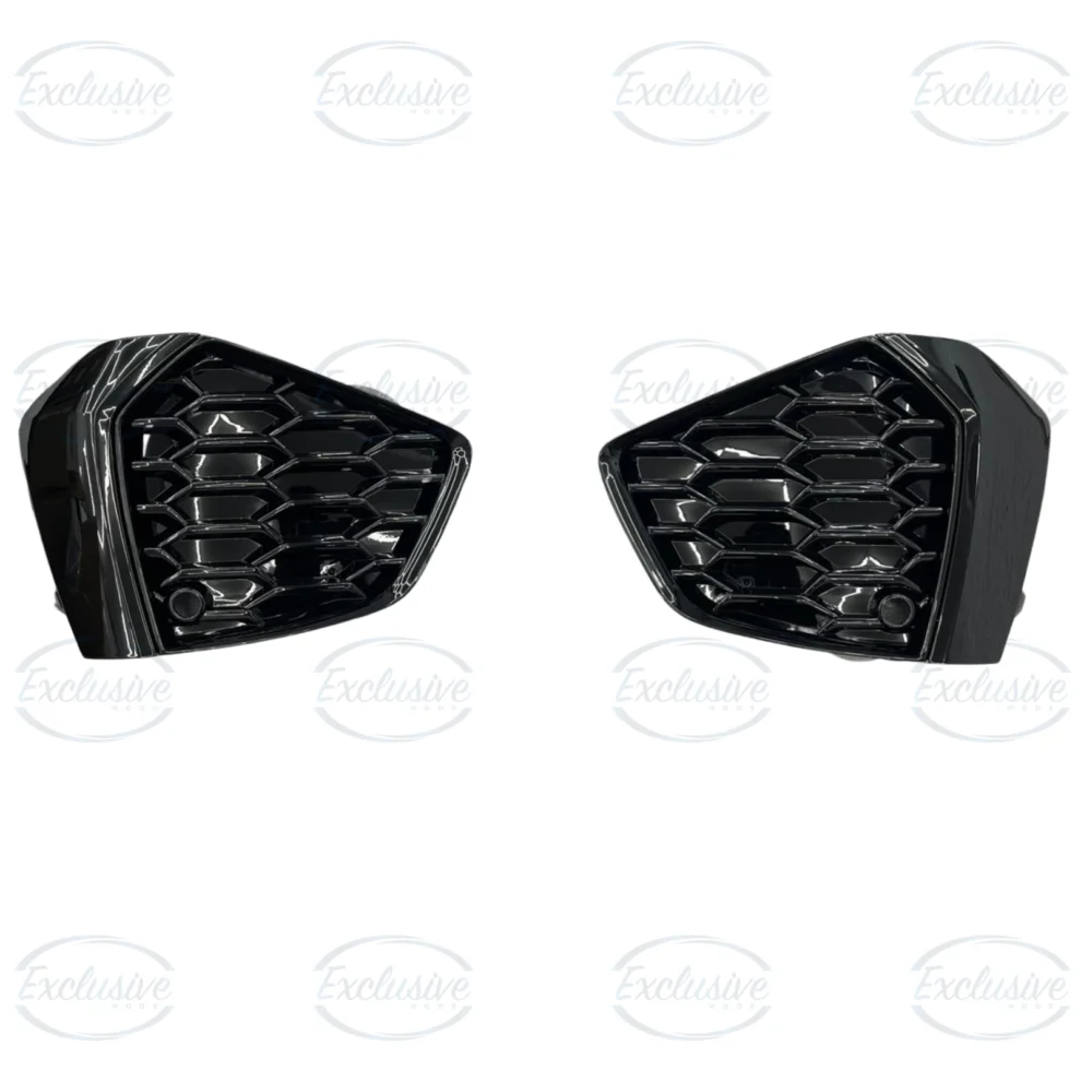 Gloss Black Honeycomb Fog Light Covers - Fits Audi S3 8Y (2021+)
