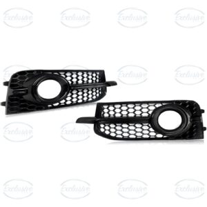 Gloss Black Honeycomb Fog Light Covers for Audi A1 8X S-Line 2010-2014