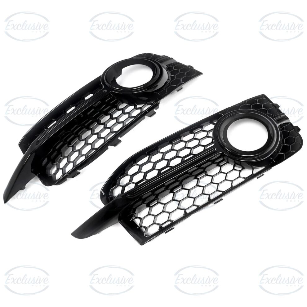 Gloss Black Honeycomb Fog Light Covers for Audi A1 8X S-Line 2010-2014