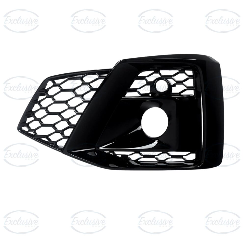 Gloss Black Honeycomb Fog Light Covers - Fits Audi A5 B9.5 S-Line (2020-2023)