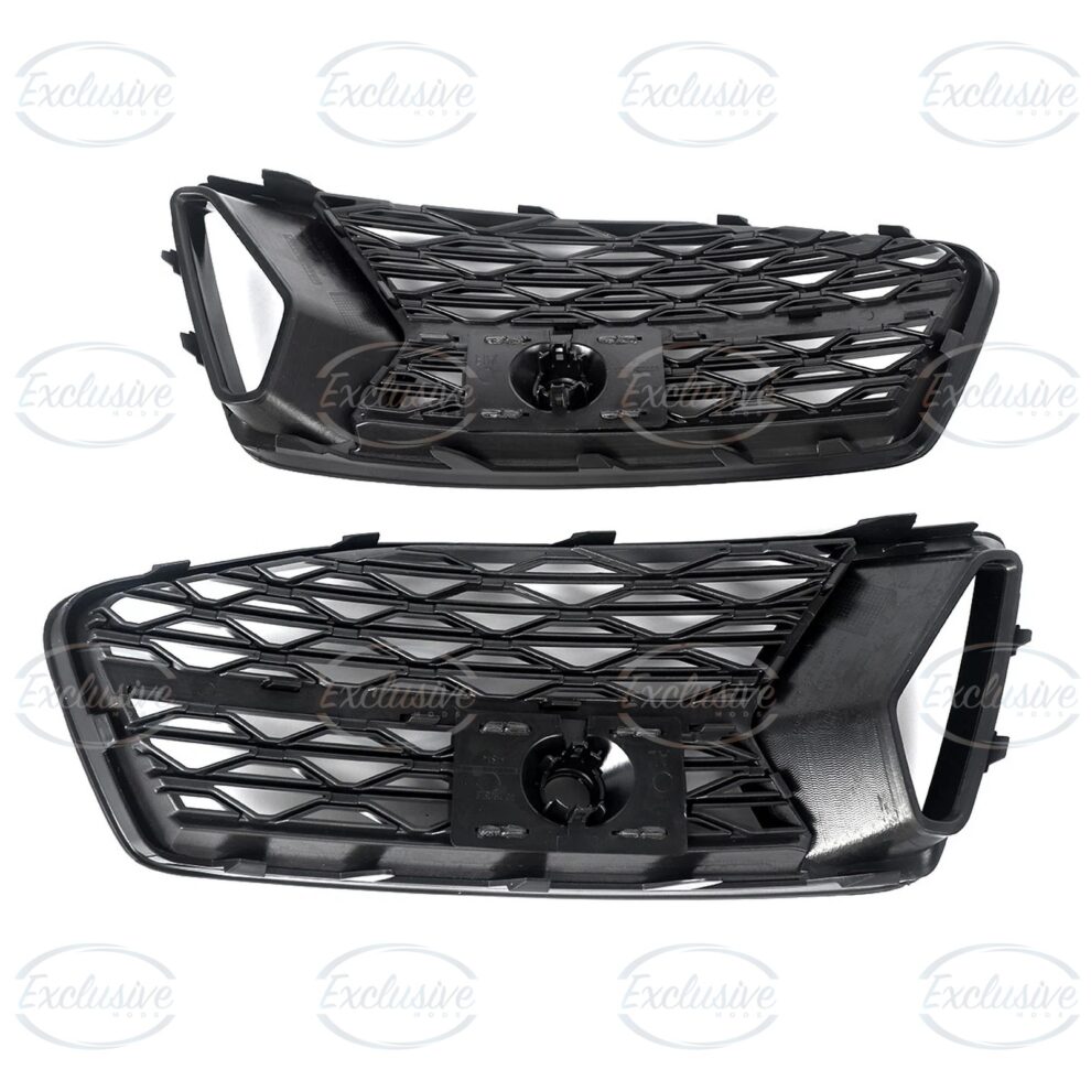 Rear face of the Audi A6 C8 fog light covers showing the OEM mounting clips