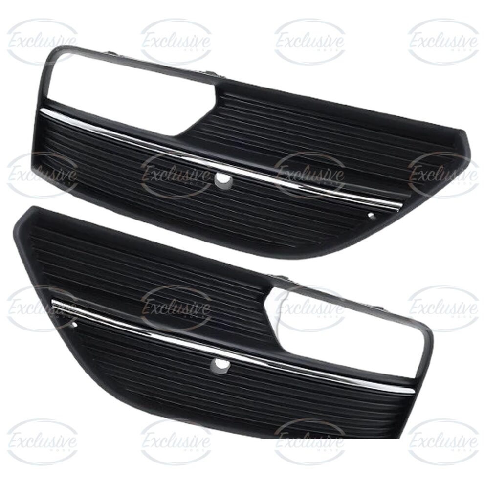 Black Fog Light Covers with Chrome Trim - Fits Audi A3 8V Standard (2013-2016)