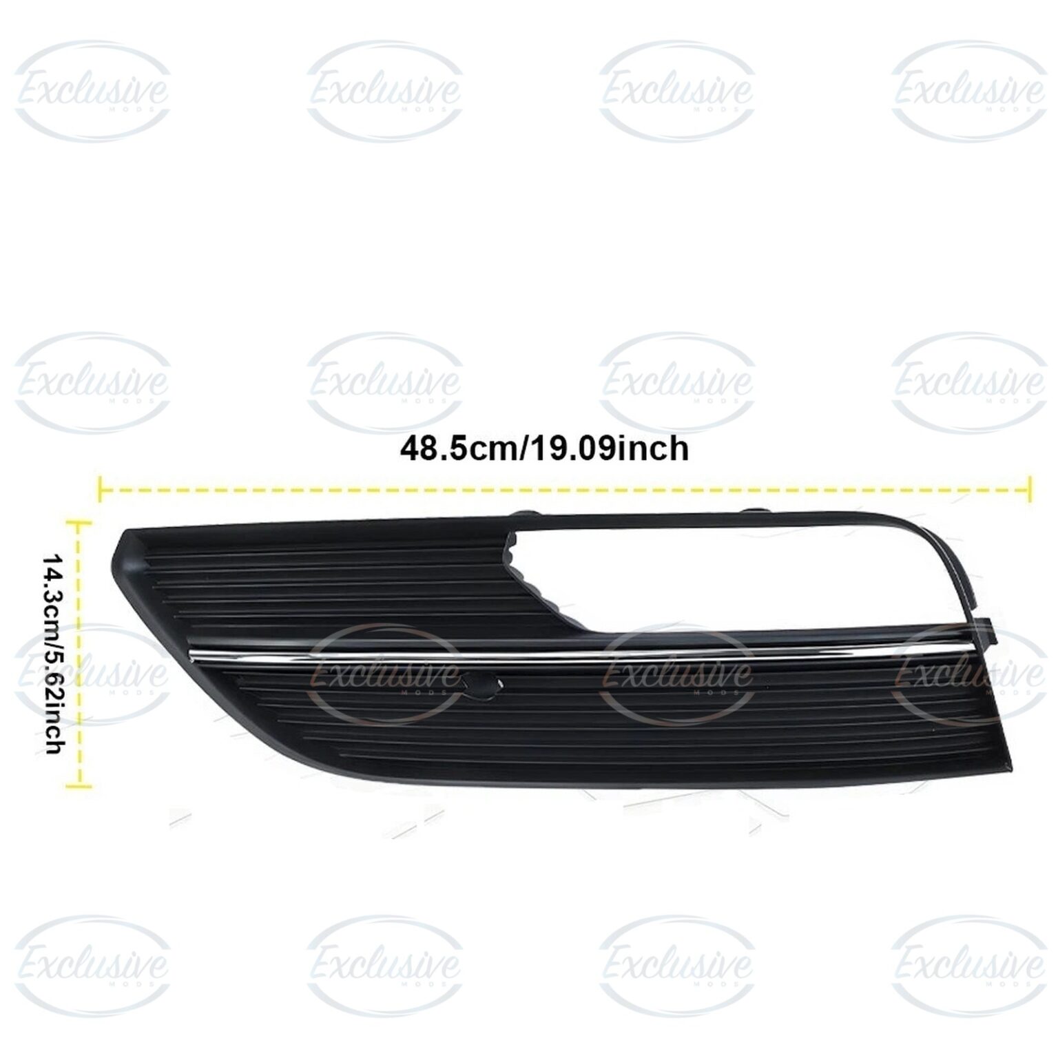 Black Fog Light Covers with Chrome Trim - Fits Audi A3 8V Standard (2013-2016)