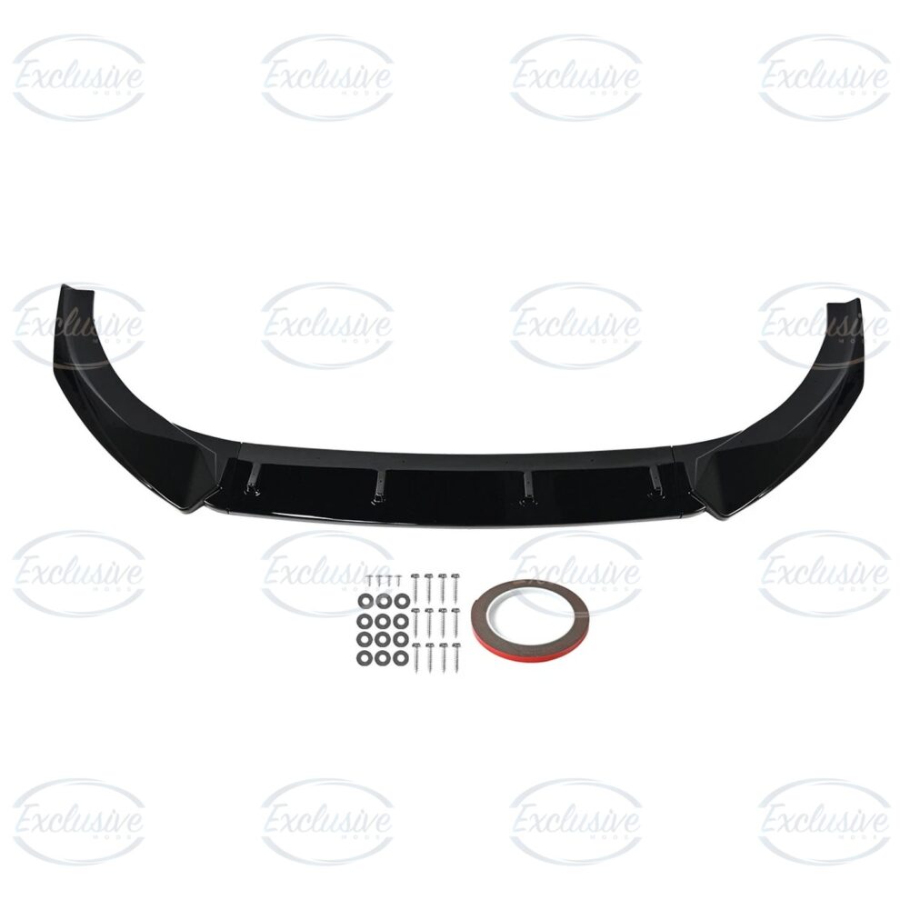 Gloss Black Front Splitter Lip - Fits Audi A3/S3 8V S-Line (2013-2016)