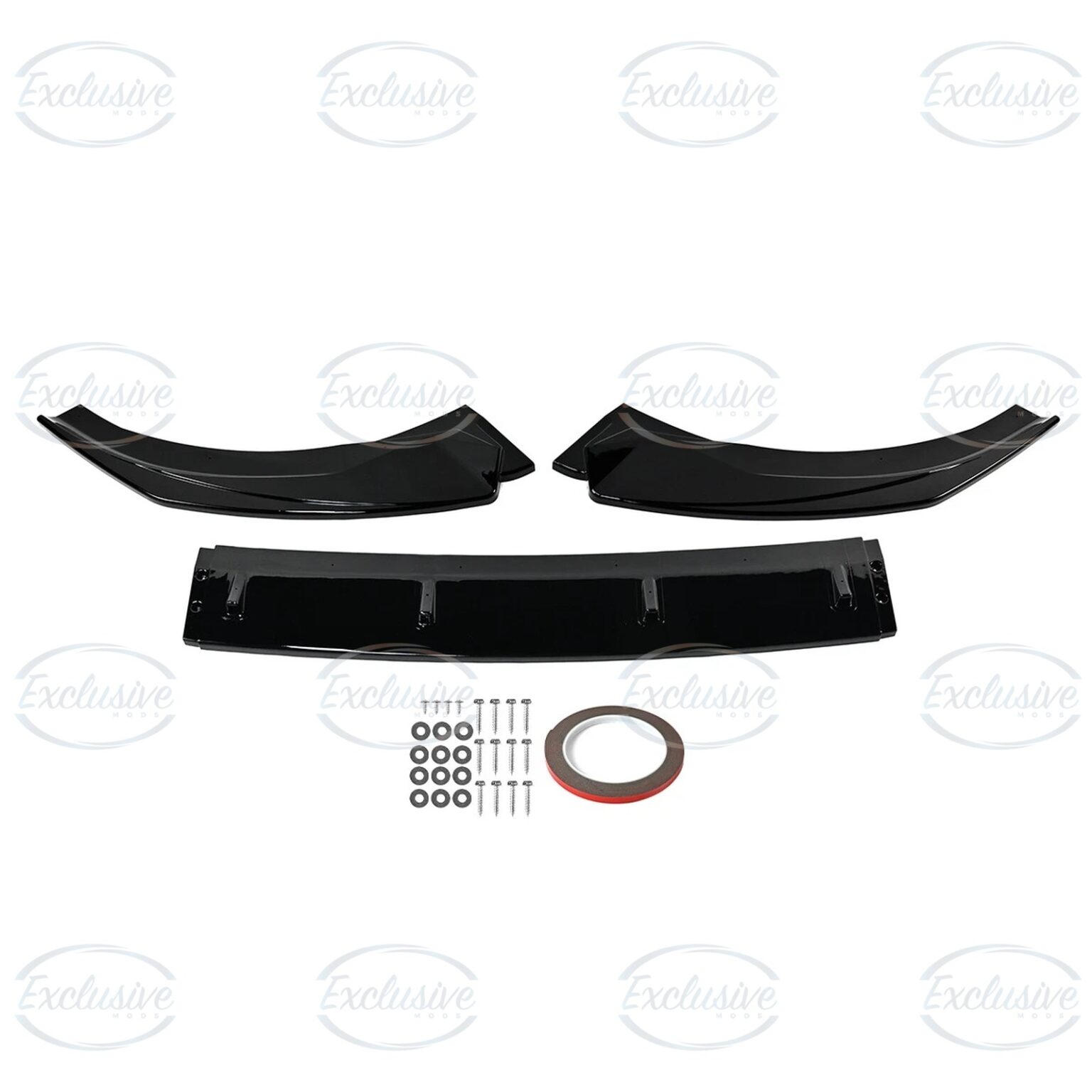 Gloss Black Front Splitter Lip - Fits Audi A3/S3 8V S-Line (2013-2016)