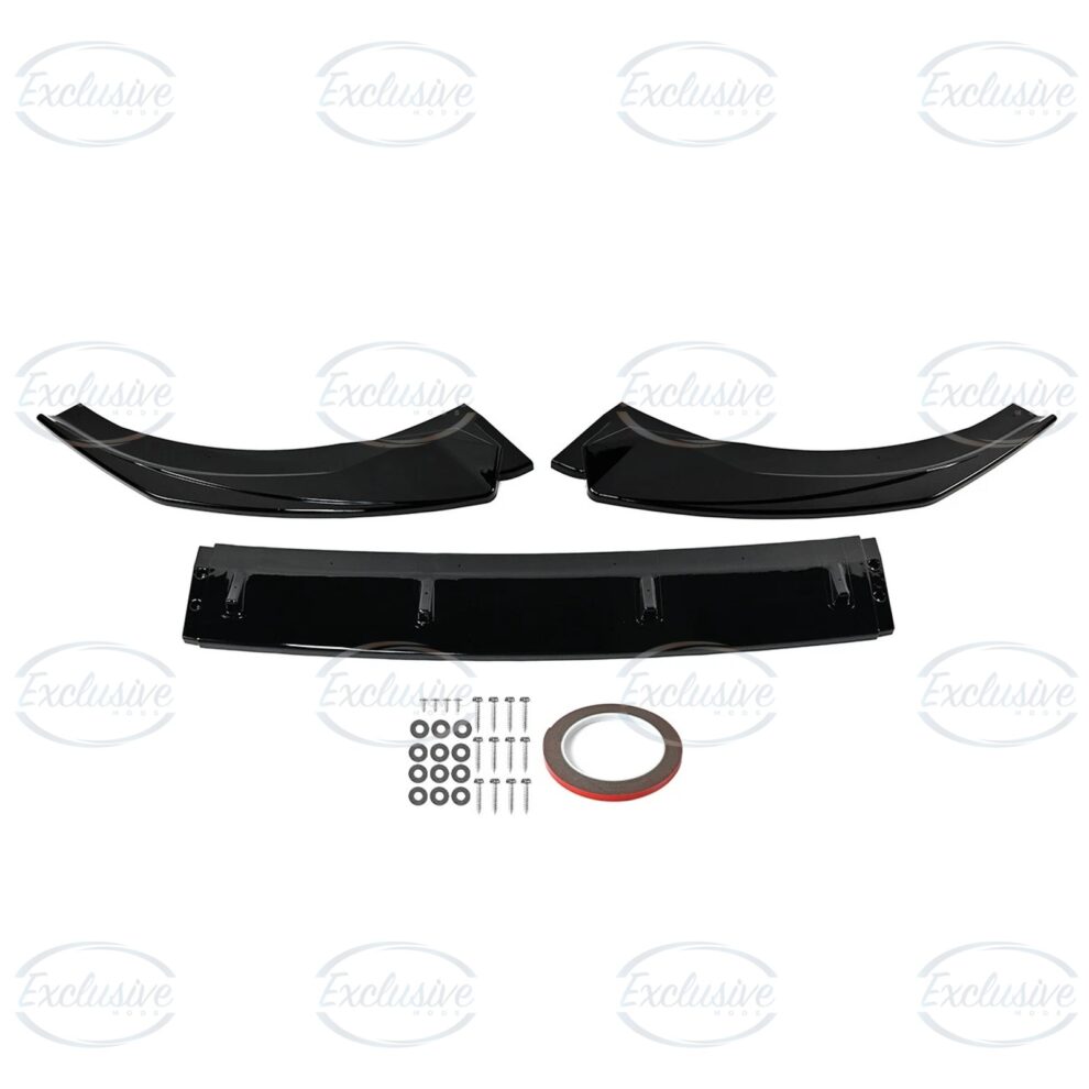 Gloss Black Front Splitter Lip - Fits Audi A3/S3 8V S-Line (2013-2016)