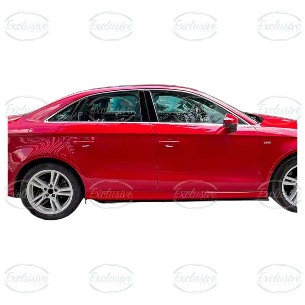 Gloss Black Side Skirt Extensions - Fits Audi A3/S3 8V Pre-Facelift and Facelift S-Line (2014-2020)