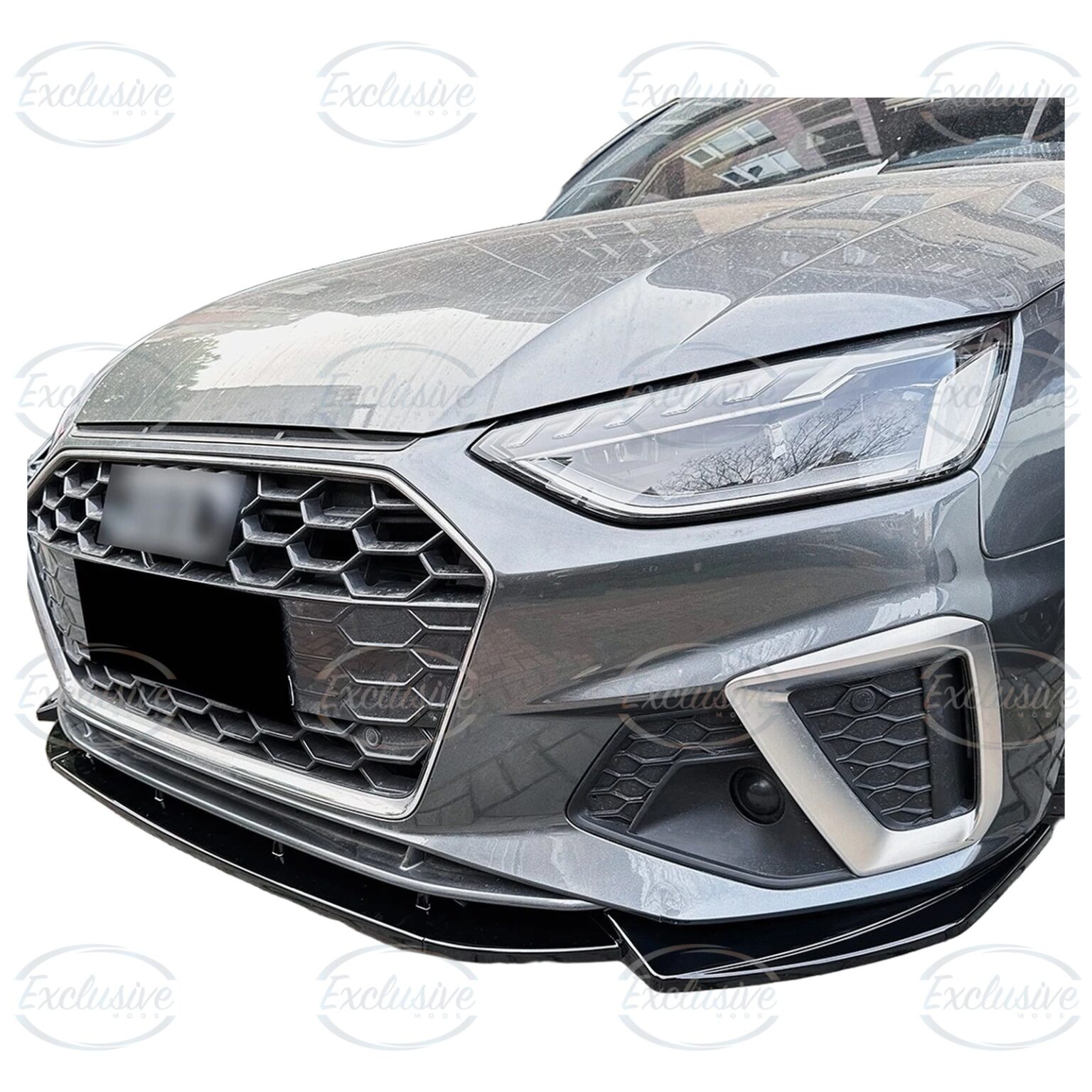 Gloss Black Front Splitter Lip - Fits Audi A4/S4 B9.5 Facelift S-Line (2019-2024)